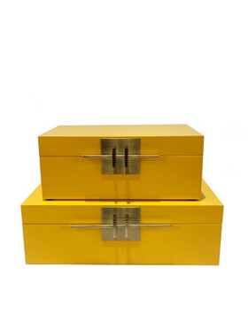 现代新中式首饰盒样板房饰品衣帽间软装摆件卧室妆台W收纳盒工艺