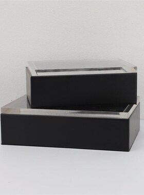 北欧极简亚克力收纳盒摆件样x板房卧室客厅桌面玄关家居饰品摆件