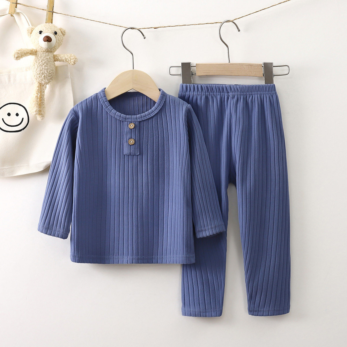 Children's thermal underwear set, German velvet, baby girl, autumn clothes, autumn trousers, spring and autumn baby bottoming pajamas, home clothes
