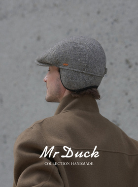 mrduck可隐藏护耳设计保暖鸭舌帽
