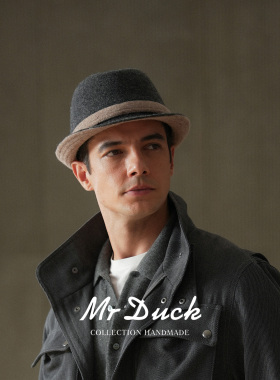 mrduck新款强缩绒绵羊毛礼帽男款