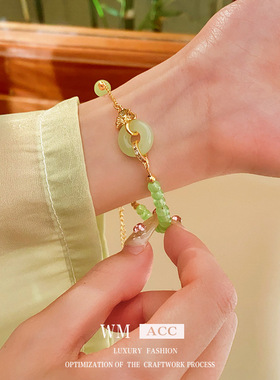 新中式银杏叶串珠手链国潮百搭