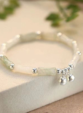 新中式竹节铃铛手链女轻奢手饰品