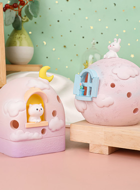 极速守护晴空小灯可爱萌物小夜灯B创意卧室牀头柜装饰摆饰学生儿