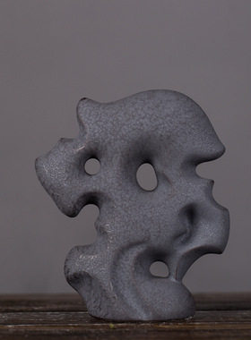 极速新中式创意陶瓷假山枯山水微景观日式M禅意摆件茶室玄关书桌