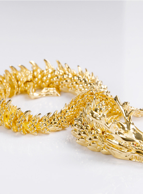 新品纯黄铜龙摆件五爪金s龙招财中国龙年手把件客厅玄关装饰品礼