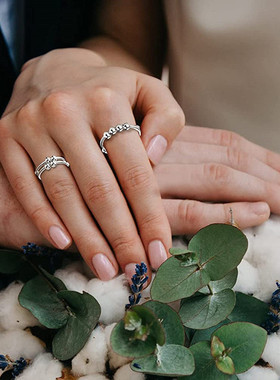 极速New Fidget Beads Rings for Women Men RotatRe Freely Anti