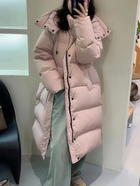 Ai Laiyi 2023 Winters new anti-season down clothes woman long past knee Han system loose and thin and big quilt plus