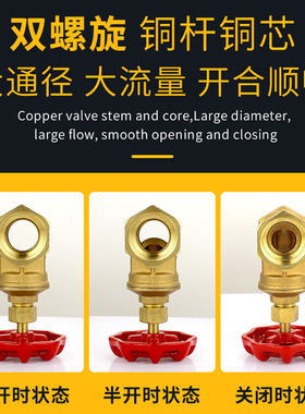 4分6分1寸黄铜闸阀自来水管带开关丝口内螺纹阀DN15202532高温阀