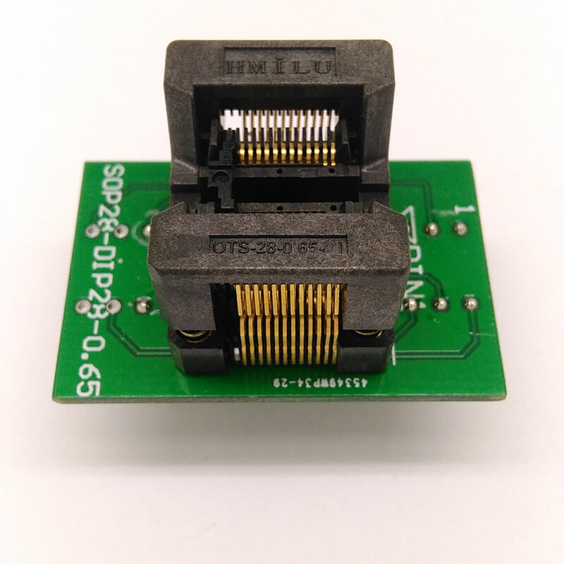 SSOP24烧录座 镀金双触点 弹跳座 OTS28-0.65-01 TSSOP24烧写座 - 图0