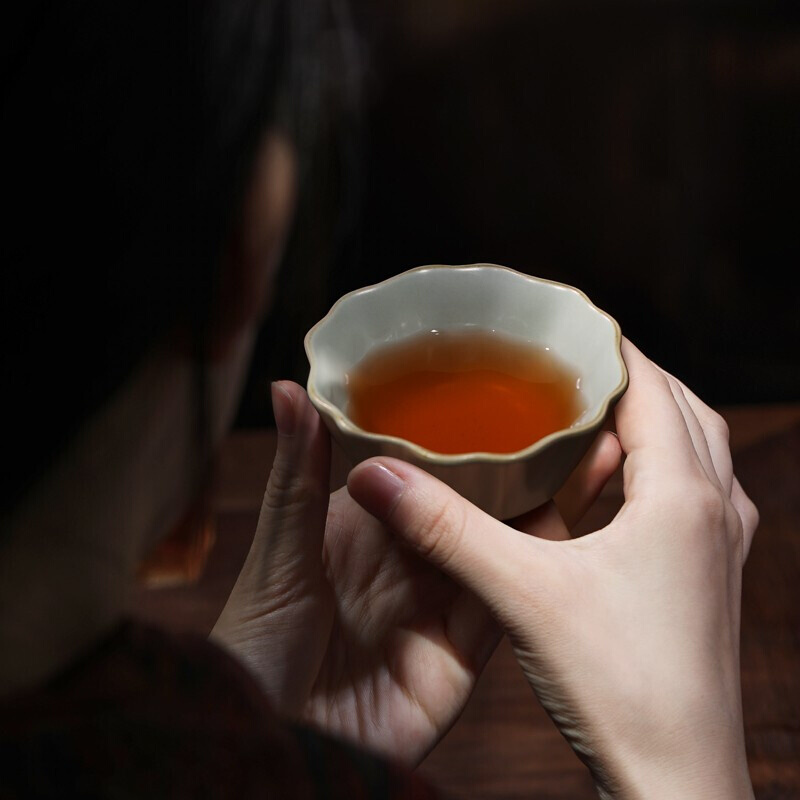 东道汝窑念旧杯 2010年老东道 陶瓷茶杯品茗杯主人杯功夫茶杯天青 - 图2