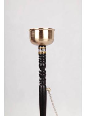 博能堂黑檀实木伸缩柄含银引磬日式铜罄庆助念静心用品送布袋结缘