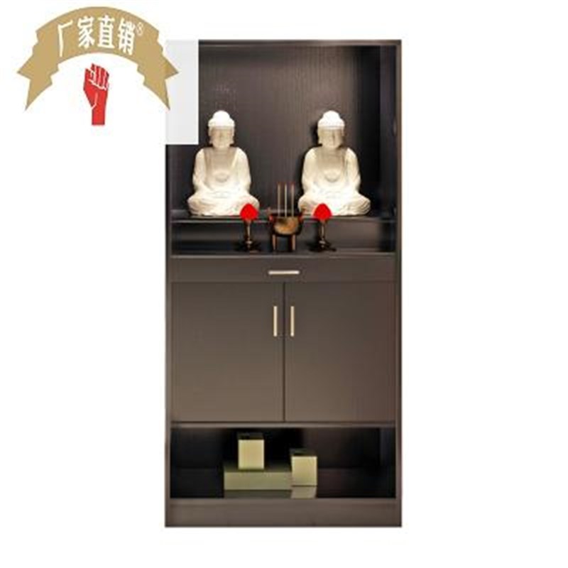 财神佛龛板式神龛观音供台关公神像供桌定O制门厅佛像立柜厂家 - 图1