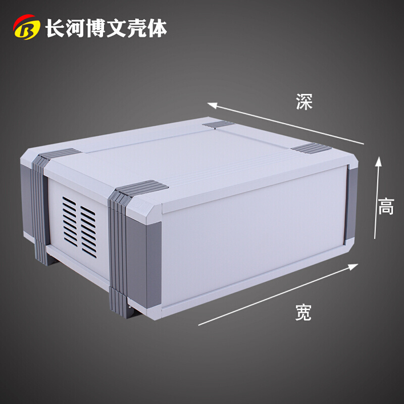 全铝电源外壳外盒仪表仪器设备壳体围框定制全铝台式机箱-图2