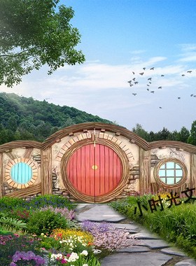 户外景区幼儿园农场霍比特小屋布置装饰I拍照道具景观摆件造景装