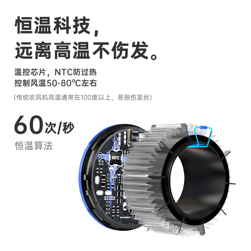 bowei泊为B15粉色高速吹风机家用大风力电吹风筒恒温男女送礼 - 图1