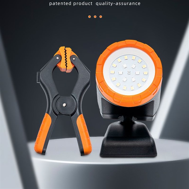 【爱马仕橙】户外防水自行车骑行车灯J三合一磁吸多功能工作灯 - 图2