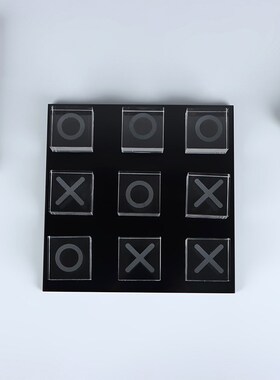 北欧现代轻奢几何XO字s母棋盘摆件客厅别墅样板房间售楼处软装饰