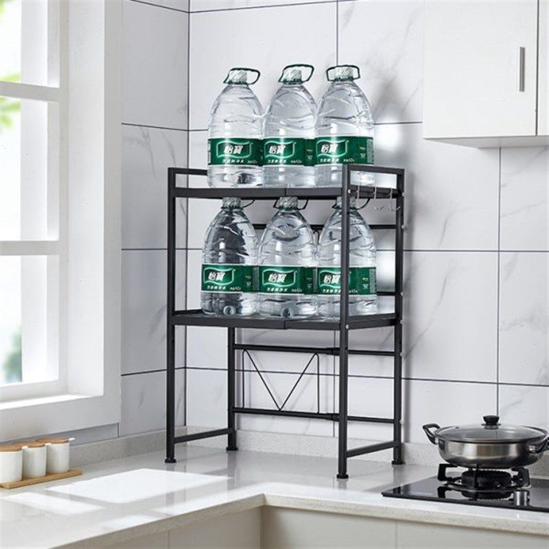 厨房置物b架伸缩微波炉架子烤箱收纳家用多层台面桌面电饭锅橱柜,淘宝优惠券,粉丝福利购,淘宝优惠卷