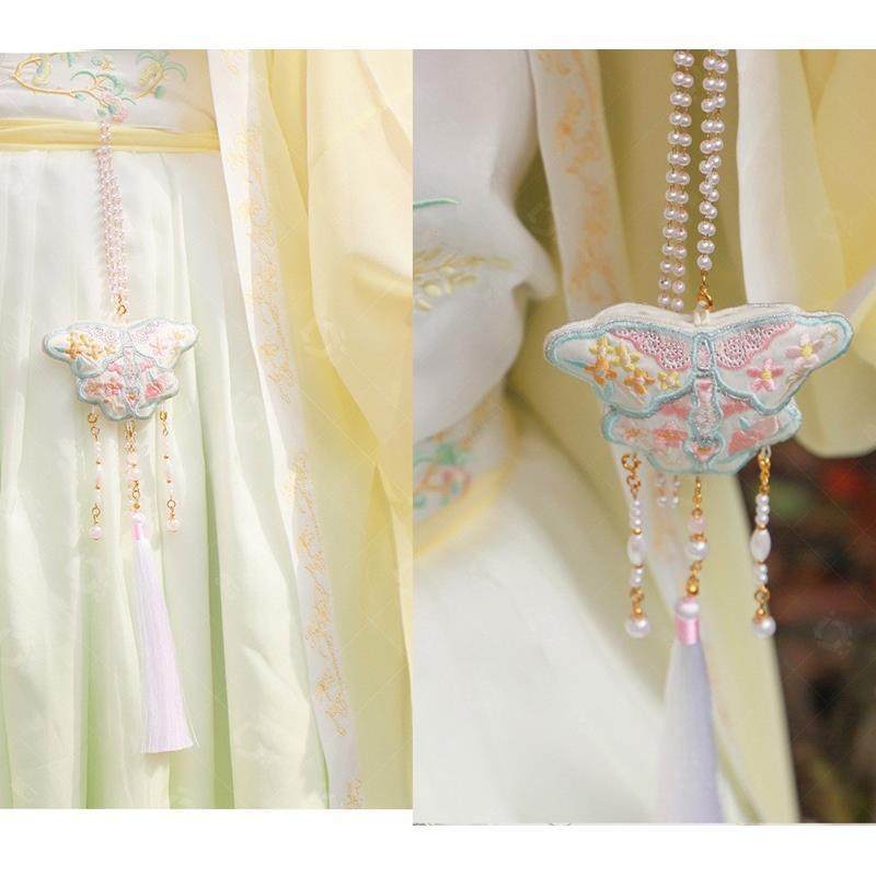 端午节礼物汉元素香囊双面刺绣蝴蝶挂脖香包汉服禁步随身腰配挂饰