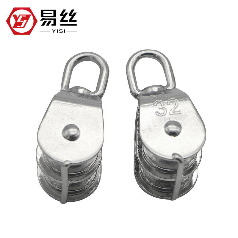 极速304不g锈钢双滑轮钢丝滑轮拉绳小滑轮升降定滑轮起重吊环单滑 - 图1