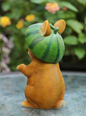 花园庭院户外卡通树脂卡通兔子摆件创意仿真园林桌面装饰景观雕塑