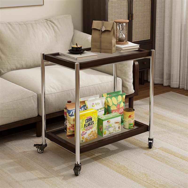 可移动边几零食小推车角几置物架家用沙发茶几边柜多层收纳茶水架,淘宝优惠券,粉丝福利购,淘宝优惠卷