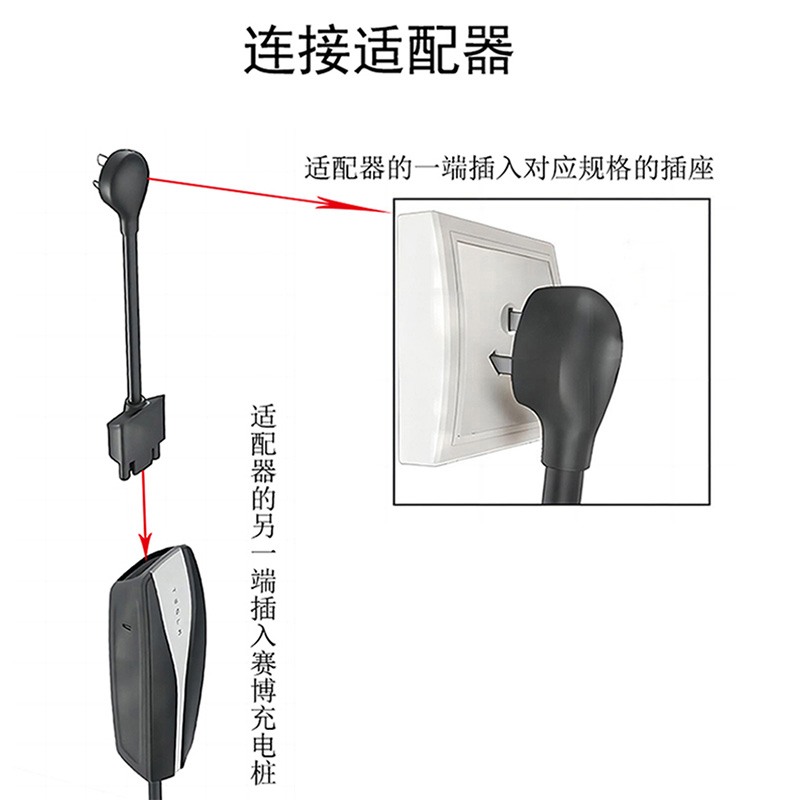 特斯拉 Cybervault赛博充电桩 8A 适配器 Tesla随车充赛博充插头 - 图2