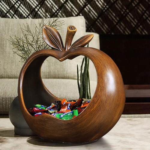 苹果钥匙收纳玄关入户摆件平安果客厅鞋柜轻奢家居乔迁新居礼品 - 图0