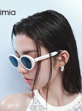 amimia·PUFF可露丽复古椭圆猫眼墨镜显脸小女高级感太阳镜25新款