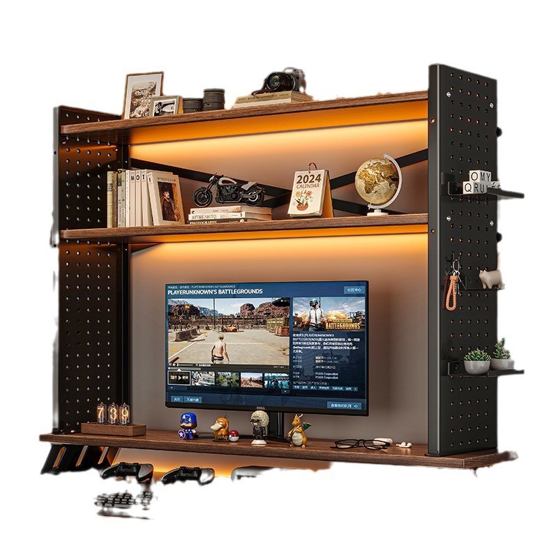 Desktop storage rack desk hole plate multi-layer storage rack layered rack home desktop bookshelf computer elevated rack