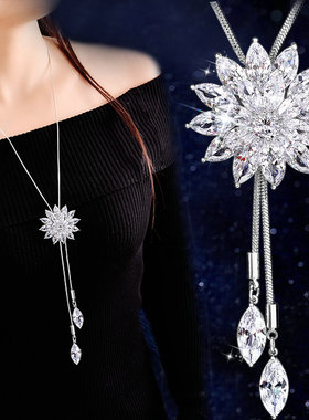 3件25元 韩版j时尚项链秋冬长款毛衣链女简约流苏挂件衣服百搭配