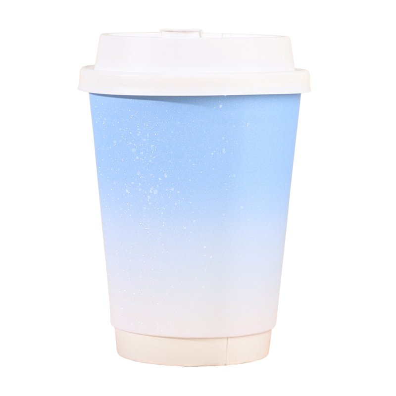 Disposable milk tea cup with lid for commercial use and customizable