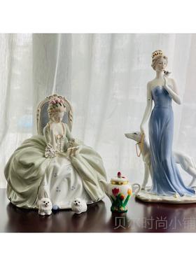 新款西洋人物件读书氛摆围感女美 高度26宽cm度30cm现代欧式家居