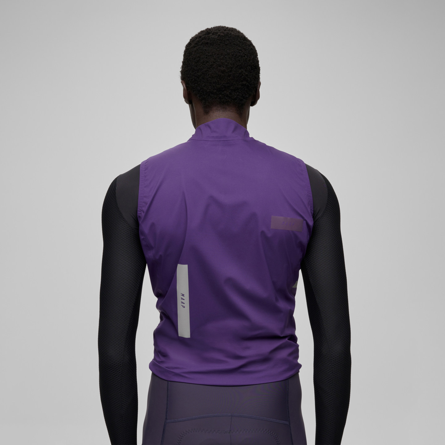 MAAP Men's Atmos Series Windproof and Rainproof Cycling Vest Portable Shadow Purple