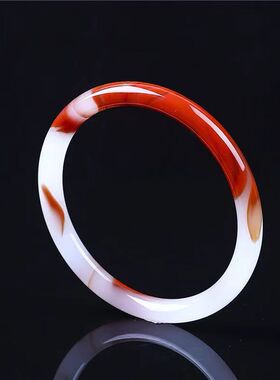 外蒙料玉手镯加宽加厚和田玉金丝玉鸡血飘花戈壁玉手镯