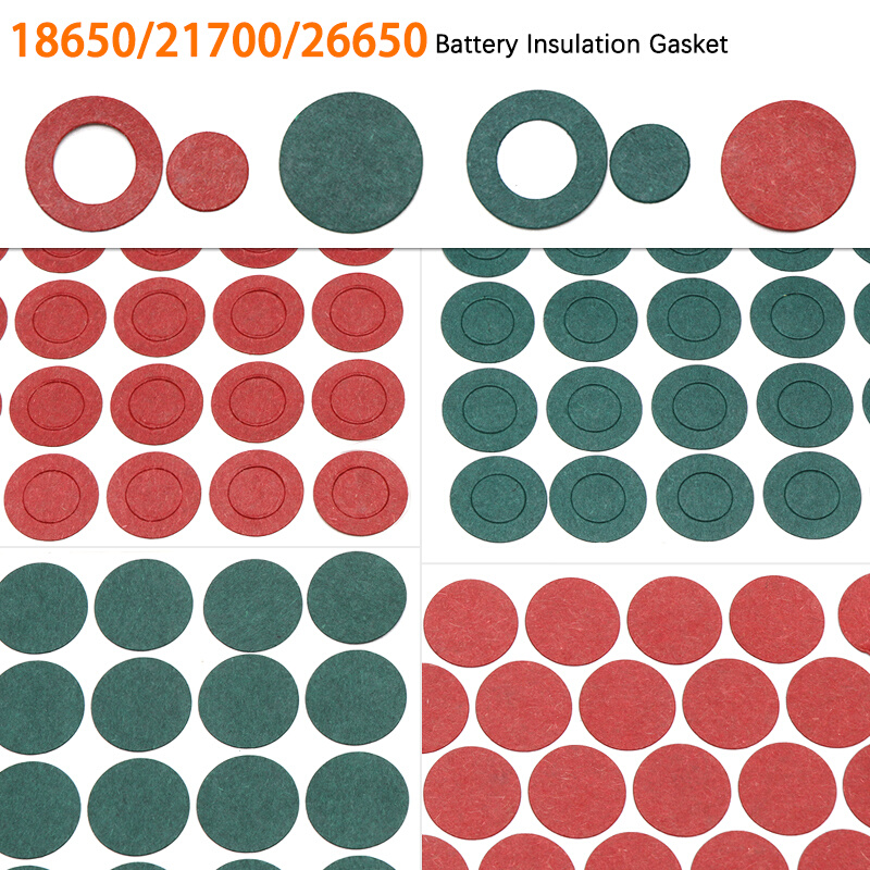 青稞纸绝缘垫片18650/21700/26650锂电池绝缘耐高温单联背胶垫片 - 图0