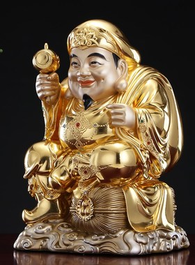 极速全铜贴金大黑天n菩萨日式密宗财神爷办公室客厅招财大黑天财