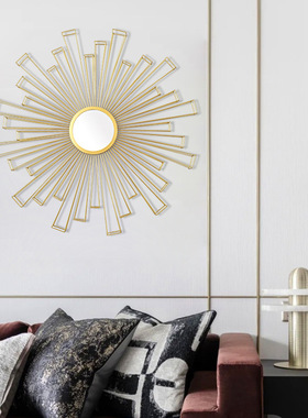 极速轻奢家居f挂件万花筒壁饰铁艺摆件电镀拉丝防锈防潮样板房装