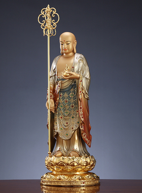 极速地藏王菩萨全铜地藏王佛像摆B件站像客厅佛堂供奉中式九华山