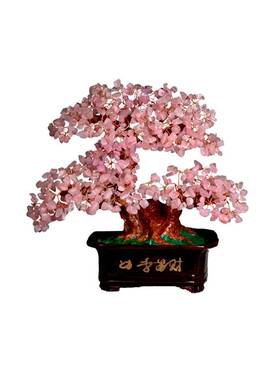 极速粉水晶桃花树粉晶树旺姻缘水C晶树脱单礼物招正缘卧室招桃花