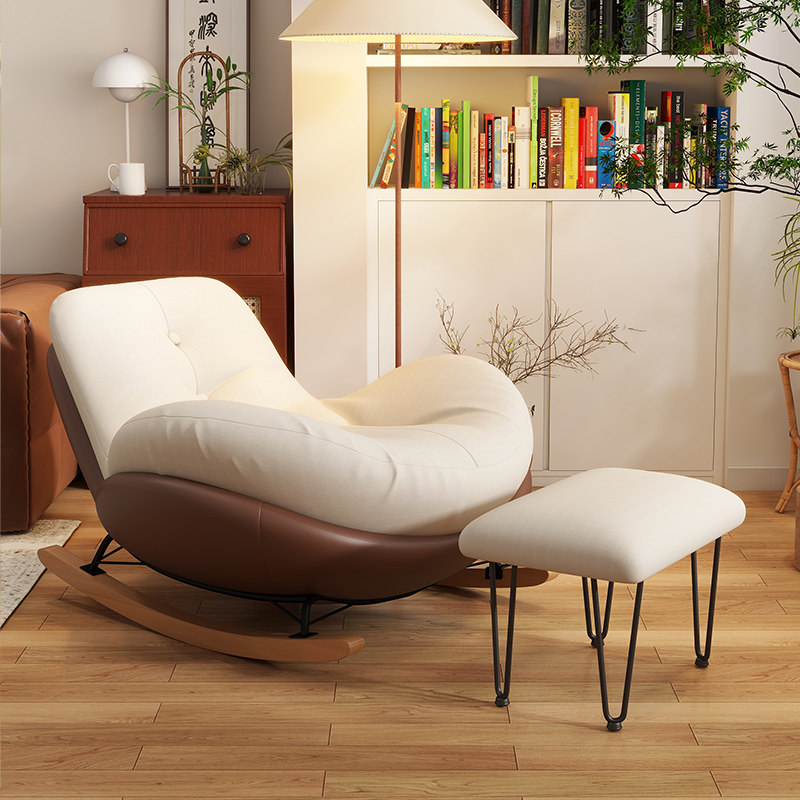 蛋壳摇摇椅大人躺椅阳台家用单人休闲椅客厅轻奢逍遥椅懒人沙发椅,淘宝优惠券,粉丝福利购,淘宝优惠卷