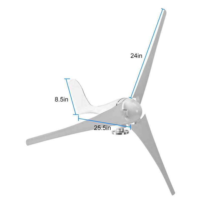 风力涡轮机发电机套件400WDC12V风力涡轮机电机3叶片风力发电机 - 图3