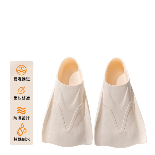 游泳短硅胶脚蹼专业成人水上训练硅胶蛙泳鸭脚板自由泳潜水轻脚蹼 - 图3