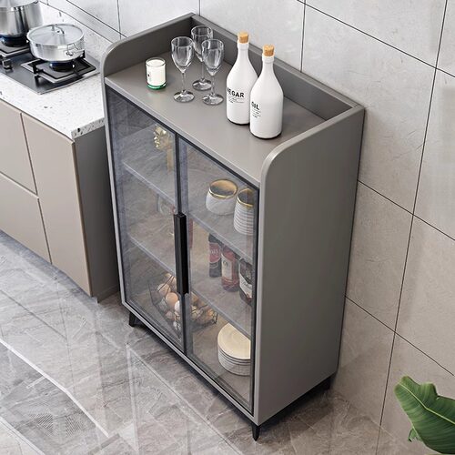 厨房置物架餐边柜轻奢酒柜现代简约边柜储物柜客厅靠墙碗柜收纳柜 - 图0