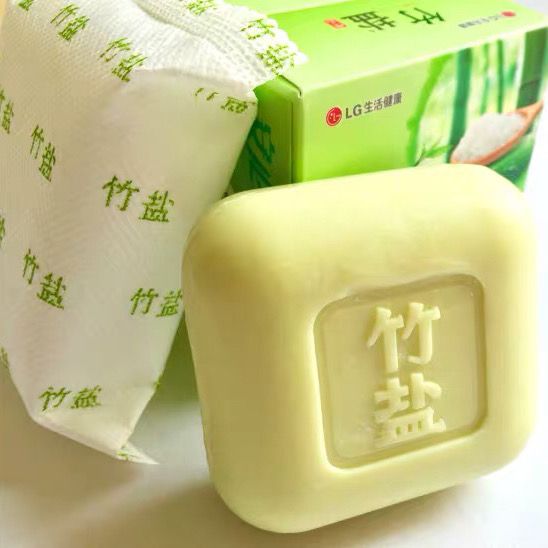 3块装 正品韩国LG竹盐香皂110g优惠装草本植物保湿清雅竹香持久