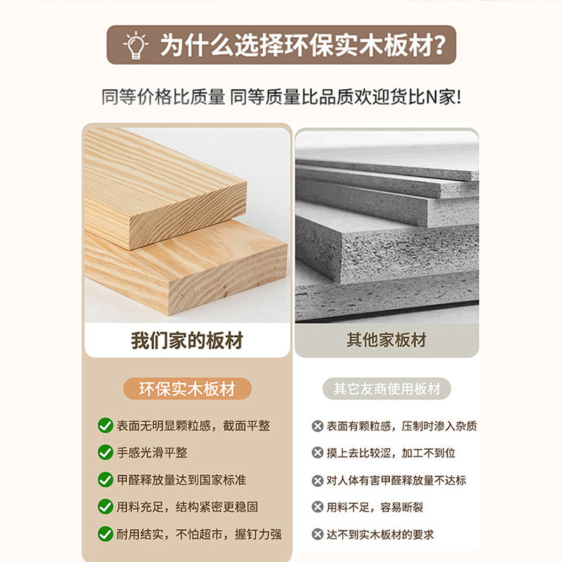 实木电脑桌台式家用电竞桌卧室办公桌学生学习写字上课书桌子原木 - 图2