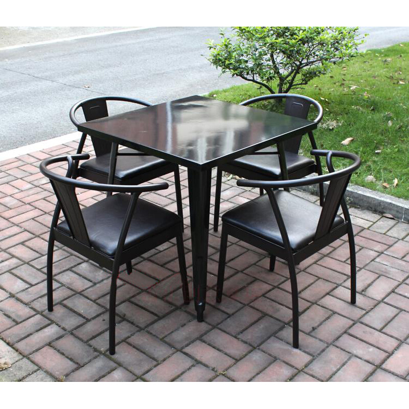 美式铁艺椅子复古金属电脑椅餐椅休闲椅靠背椅办公椅实木咖啡椅