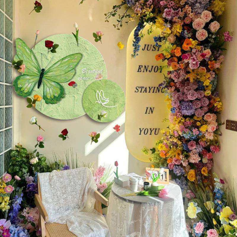 书法氛围布置教室环创国古风背场景网红打卡墙面装饰蝴蝶贴画展示,淘宝优惠券,粉丝福利购,淘宝优惠卷