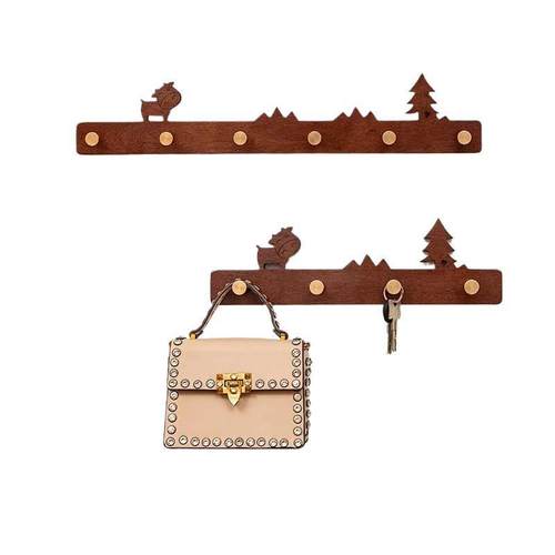 创意实木入户门挂衣钩进门玄关挂衣架墙上壁挂衣服衣帽挂钩免打孔 - 图3